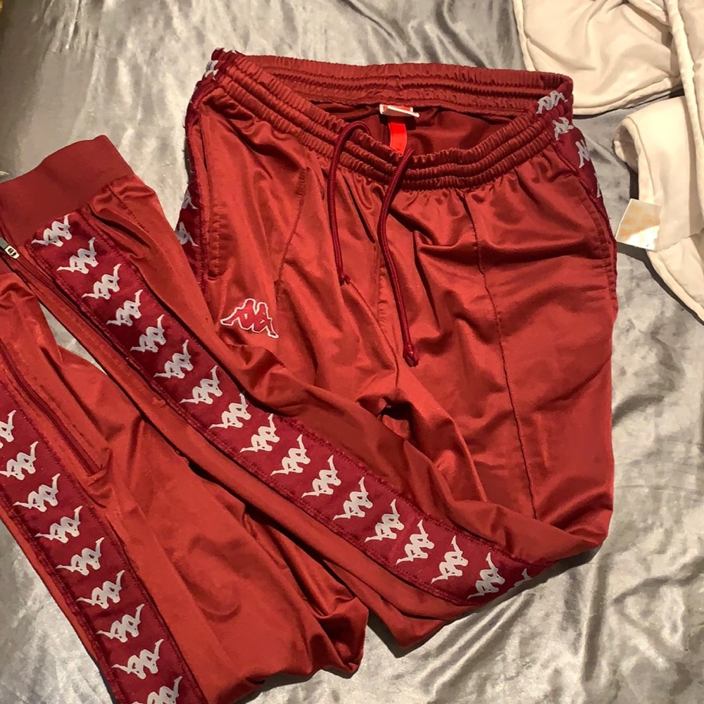 Burgundy kappa tracksuit